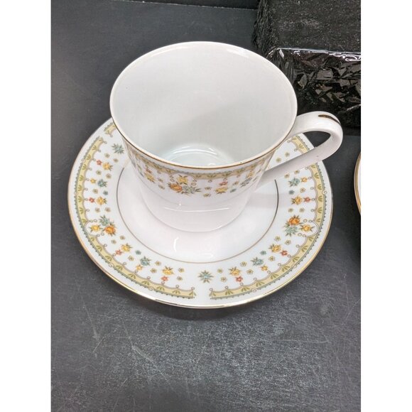 Garden Bouquet Fine China 4078 Replacement Cup and Saucer Set Lot of 2 - Picture 2 of 10